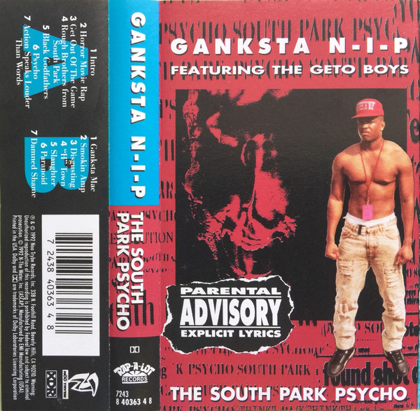 Ganksta NIP – The South Park Psycho (1992, Cassette) - Discogs