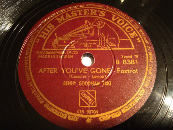 Benny Goodman Trio - Body And Soul / After You've Gone | Releases 