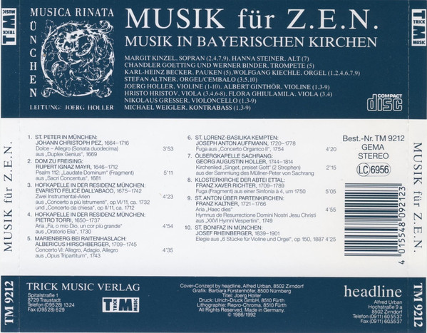 Album herunterladen Musica Rinata - Musik Für ZEN Musik In Bayerischen Kirchen