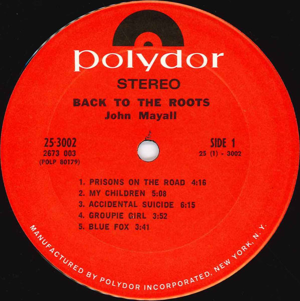 John Mayall - Back To The Roots | Polydor (25-3002) - 4