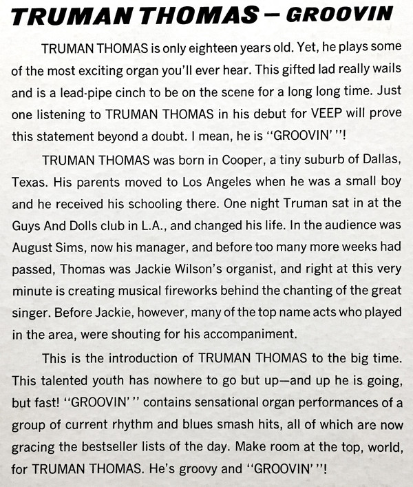 ladda ner album Truman Thomas - Groovin