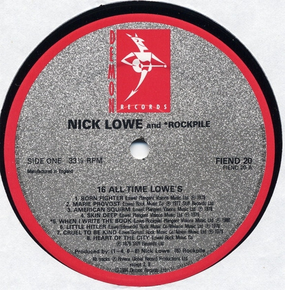 Nick Lowe – 16 All-Time Lowes (Vinyl) - Discogs