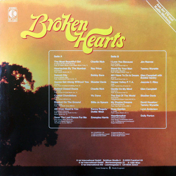descargar álbum Various - Broken Hearts Die schönsten Country Songs voll Gefühl Sehnsucht und Harmonie