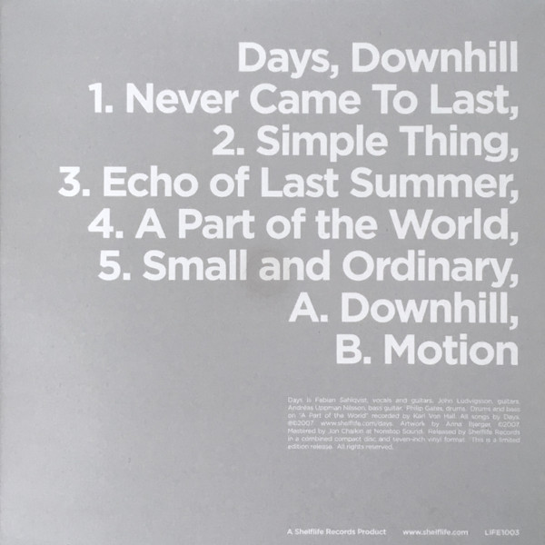 descargar álbum Days - Downhill