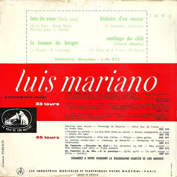 descargar álbum Luis Mariano - Only You