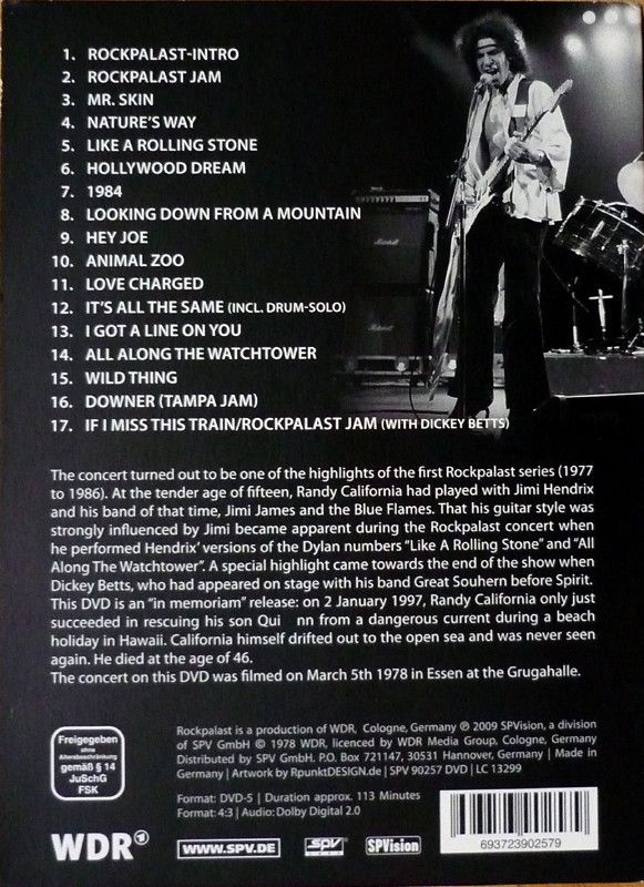 descargar álbum Spirit - Rockpalast The DVD Collection