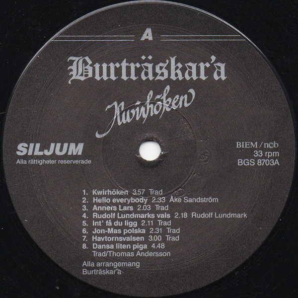 lataa albumi Burträskar'a - Kwirhöken