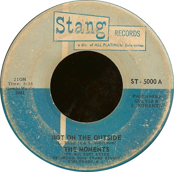 The Moments – Not On The Outside / Understanding (1968, Rockaway