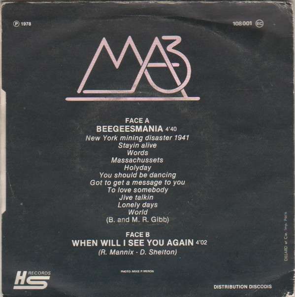 last ned album MA3 - Beegees Mania When Will I See You Again