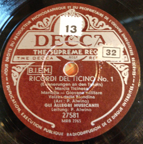 last ned album Gli Allegri Musicanti - Ricordi Del Ticino No 1 Erinnerungen An Den Tessin