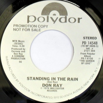 Don Ray – Standing In The Rain (1978, Vinyl) - Discogs
