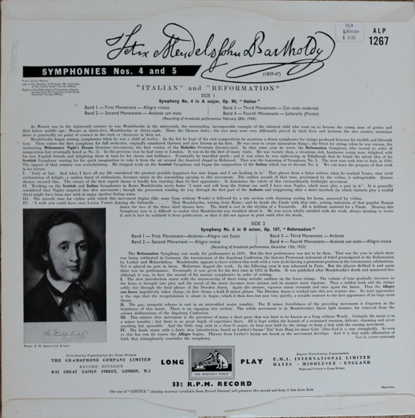 lataa albumi Felix MendelssohnBartholdy, Arturo Toscanini, NBC Symphony Orchestra - Symphonies Nos 4 And 5