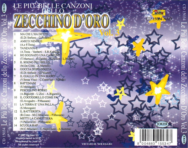 descargar álbum I Piccoli Cantori Di Milano - Le Più Belle Canzoni Dello Zecchino DOro Vol 3 Nuove Registrazioni