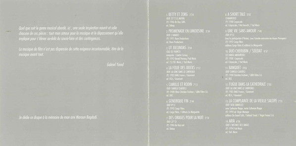 last ned album Gabriel Yared - Gabriel Yared Extraits de