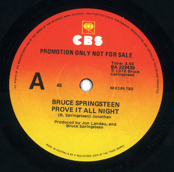 Bruce Springsteen - Prove It All Night | Releases | Discogs