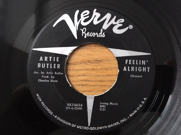 Artie Butler – Feelin' Alright / Alice In Wonderland (1971, Vinyl