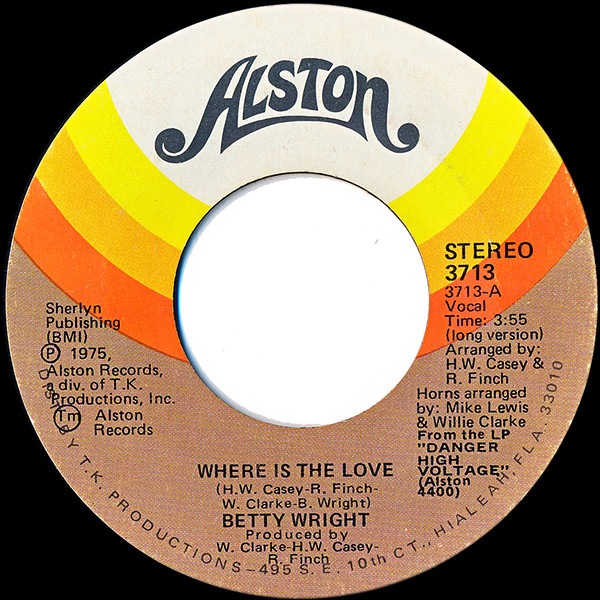 Betty Wright – Where Is The Love (1975, Vinyl) - Discogs