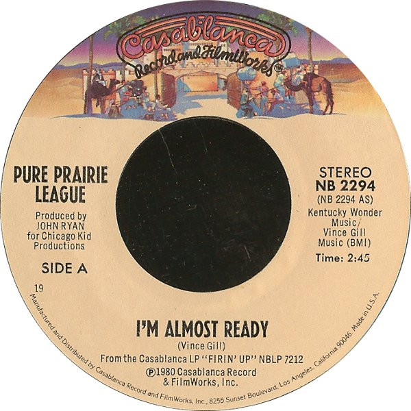 Pure Prairie League – I'm Almost Ready (1980, Vinyl) - Discogs