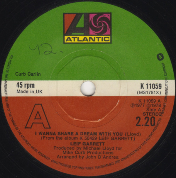descargar álbum Leif Garrett - I Wanna Share A Dream With You