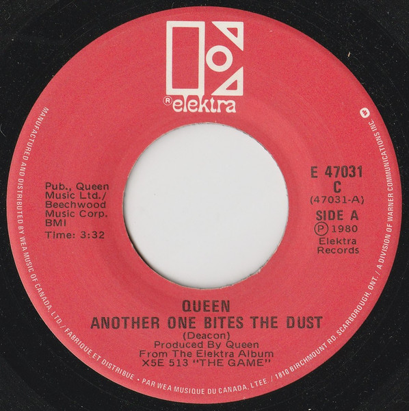 RARE 45 RPM DEMO: Queen, Another One Bites the Dust / Dragon Rock EMI (FH)