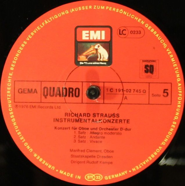 baixar álbum Richard Strauss Rudolf Kempe, Staatskapelle Dresden - Instrumentalkonzerte