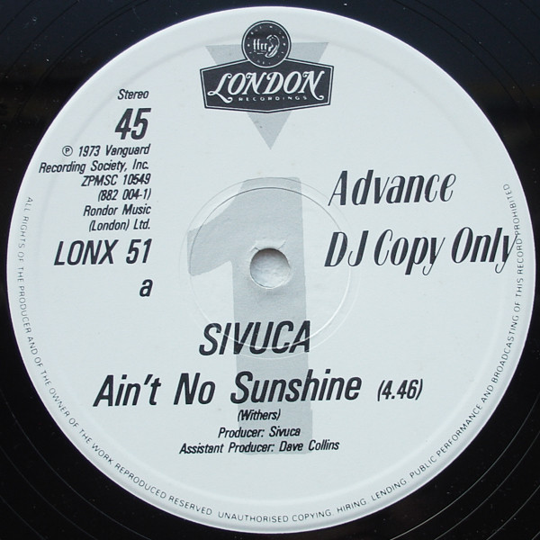 Sivuca – Ain't No Sunshine (1984, Vinyl) - Discogs