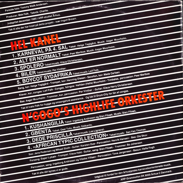 Album herunterladen Hel Kanel N'Gogo's Highlife Orkester - Der Skal Mindst 2 Til Et Karneval
