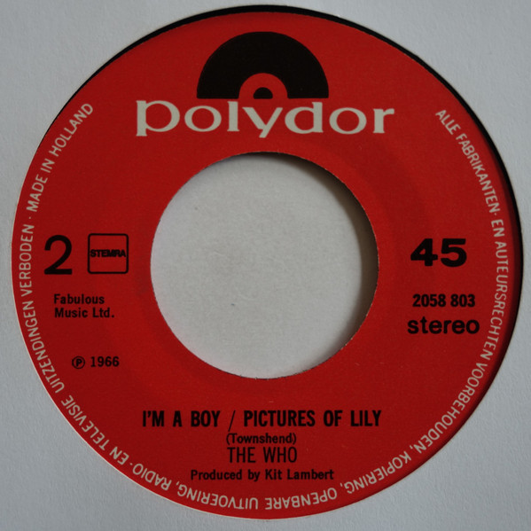 last ned album The Who - Substitute Im A Boy Pictures Of Lily