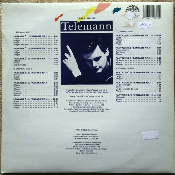 lataa albumi Telemann, Ivan Ženatý - 12 Fantasien Für Violine Ohne Bass