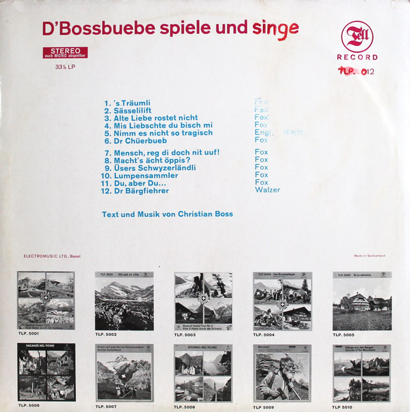 ladda ner album D'Bossbuebe - DBossbuebe Spiele Und Singe