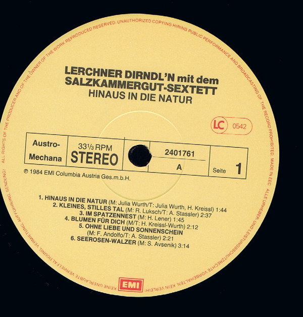 lataa albumi Lerchner Dirndl'n - Hinaus In Die Natur