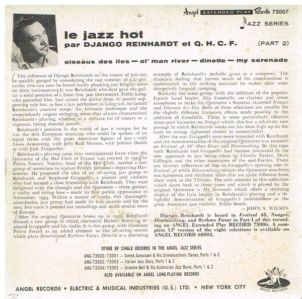 ladda ner album Django Reinhardt Et QHCF - Le Jazz Hot