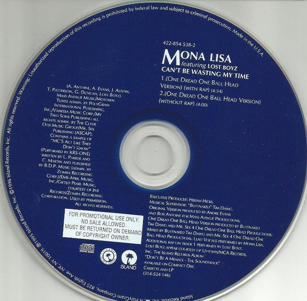 Mona Lisa – Can't Be Wasting My Time (1996, Vinyl) - Discogs