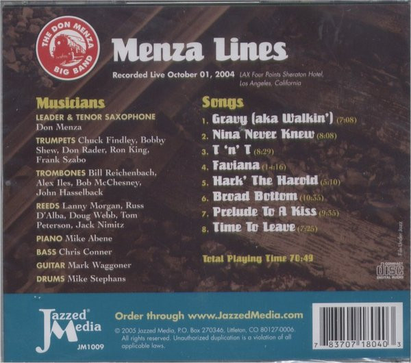 télécharger l'album The Don Menza Big Band - Menza Lines