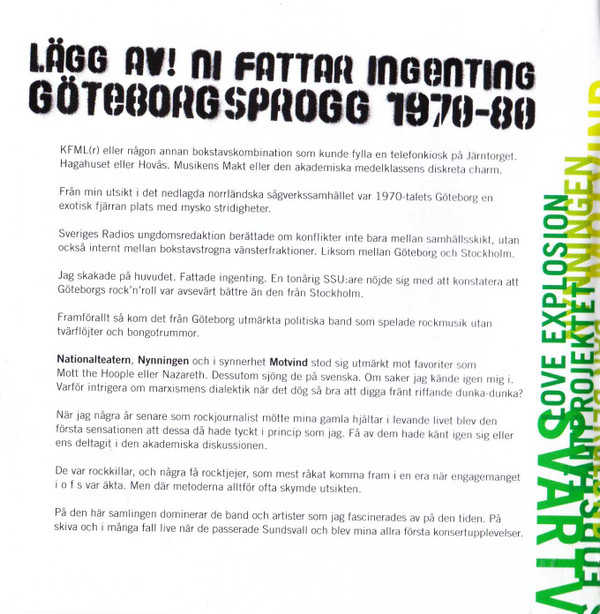 Album herunterladen Various - Lägg Av Ni Fattar Ingenting Göteborgsprogg 1970 80