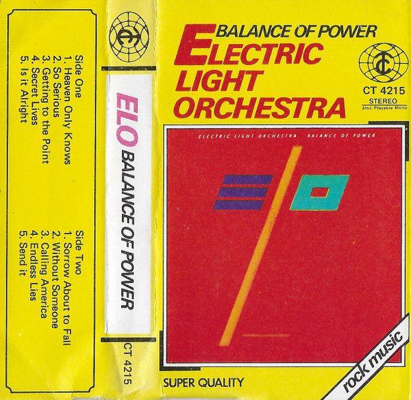 Electric Light Orchestra – Balance Of Power (1986, Cassette) - Discogs