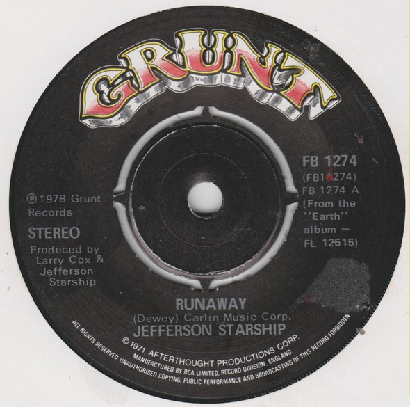 Jefferson Starship – Runaway (1978, Vinyl) - Discogs