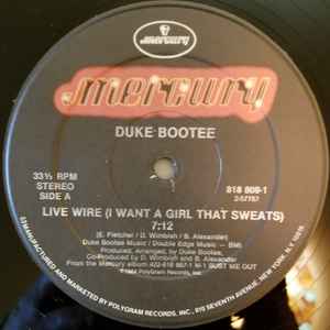 Duke Bootee - Live Wire (I Want A Girl That Sweats) album cover