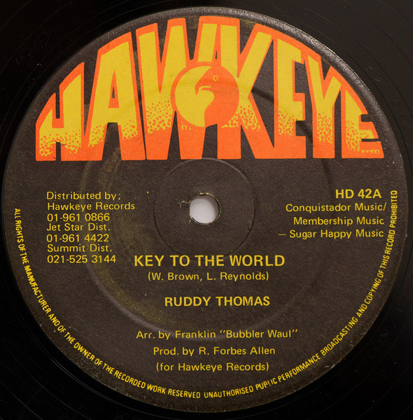 RUDDY THOMAS  KEY TO THE WORLD レゲエレコード