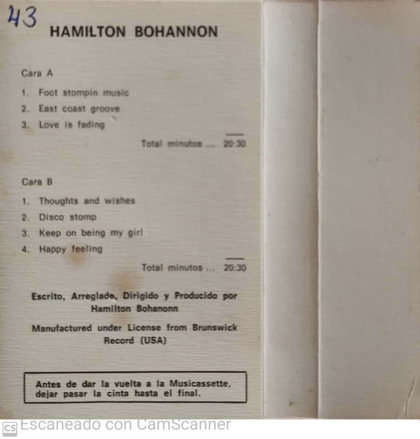 ladda ner album Hamilton Bohannon - Hamilton Bohannon