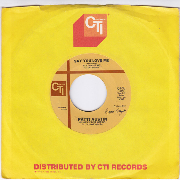 Patti Austin – Say You Love Me (1976, Vinyl) - Discogs