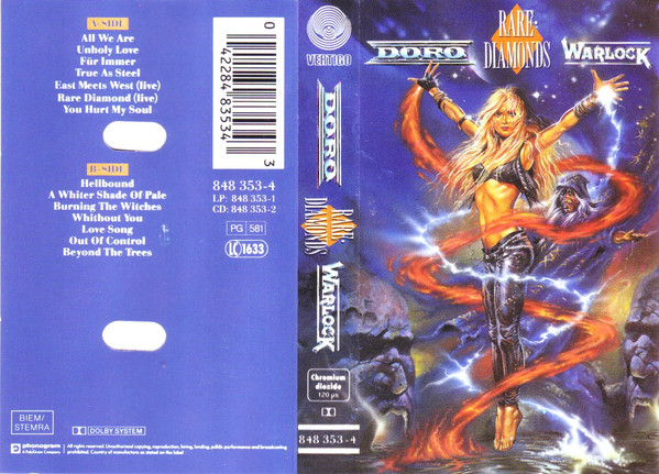 Doro & Warlock – Rare Diamonds (1991, Cassette) - Discogs