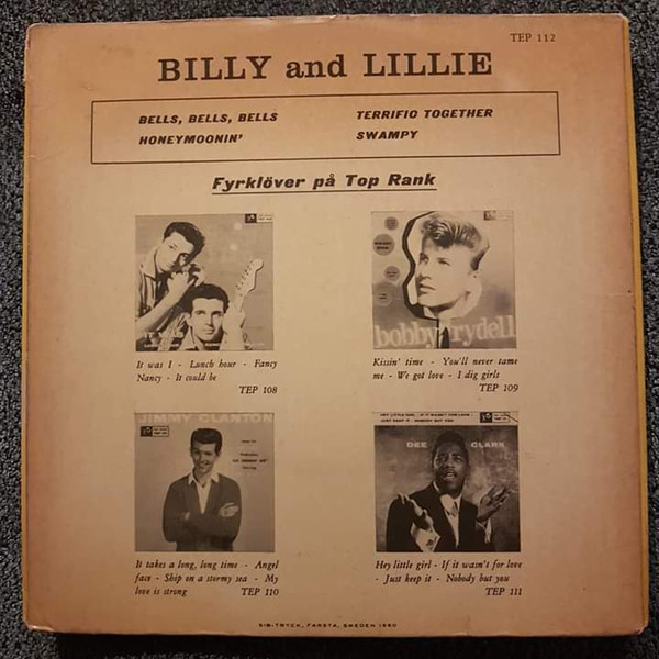 last ned album Billy & Lillie - Billy And Lillie