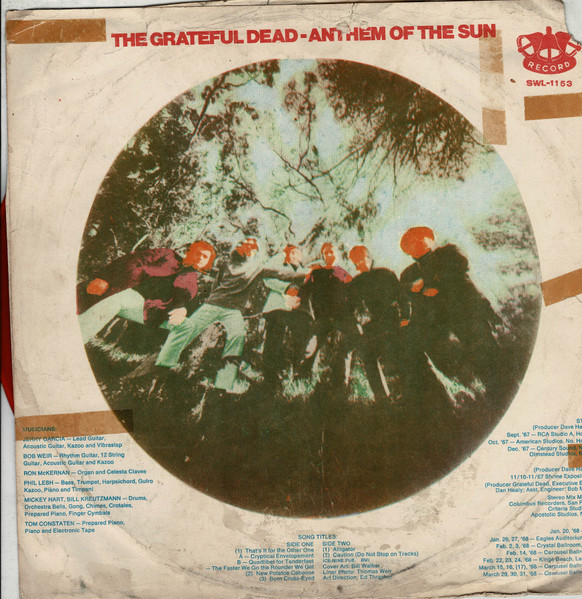 The Grateful Dead Anthem of the Sunレコード | gulatilaw.com