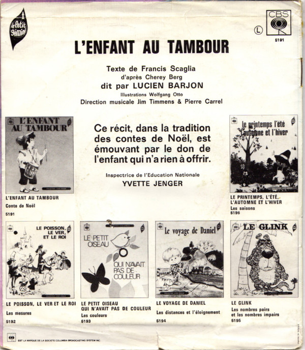 ladda ner album Francis Scaglia, Lucien Barjon - Lenfant Au Tambour