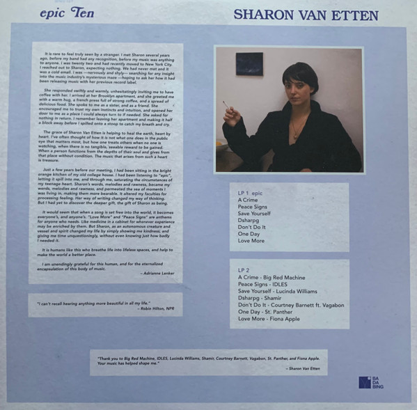 Sharon Van Etten - Epic Ten | Ba Da Bing! (BING-167) - 3