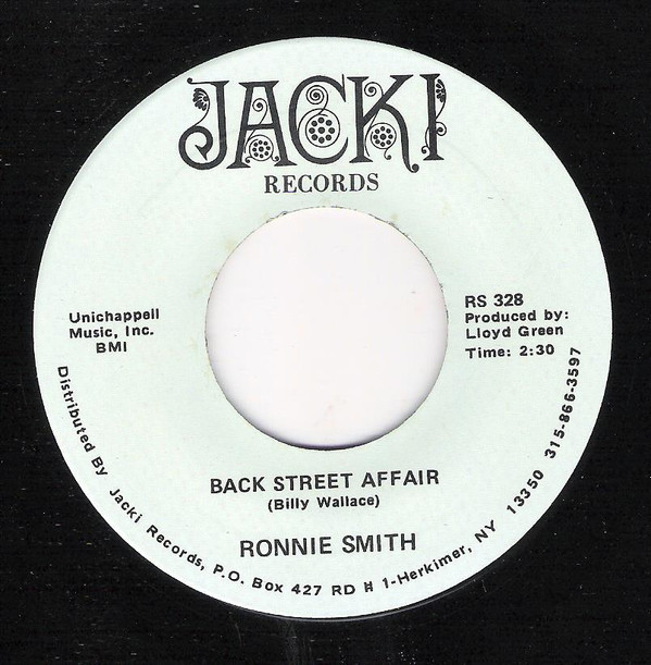 last ned album Ronnie Smith - Back Street Affair