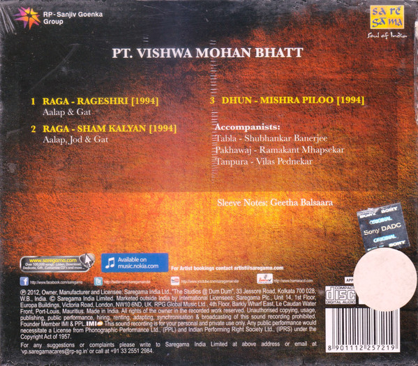 Album herunterladen Vishwa Mohan Bhatt - Raga Reflections