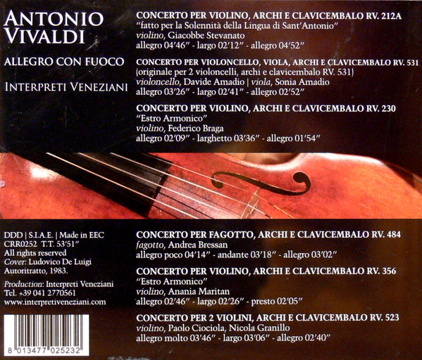 descargar álbum Interpreti Veneziani - Allegro Con Fuoco