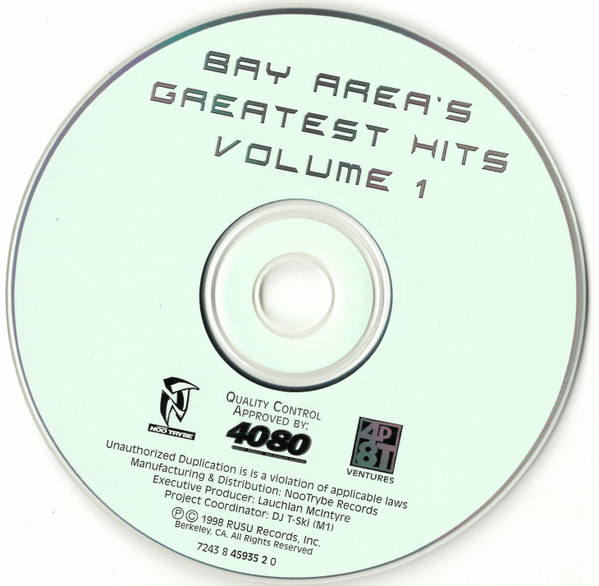 4080 Hip Hop Magazine Presents Bay Area's Greatest Hits Volume 1 (1998,  CD) - Discogs